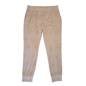 Honeydew Intimates Leopard Print Lounge Pants Cream Beige Large